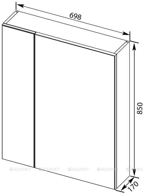 Зеркало-шкаф Aquanet Эвора 70 182997 дуб антик