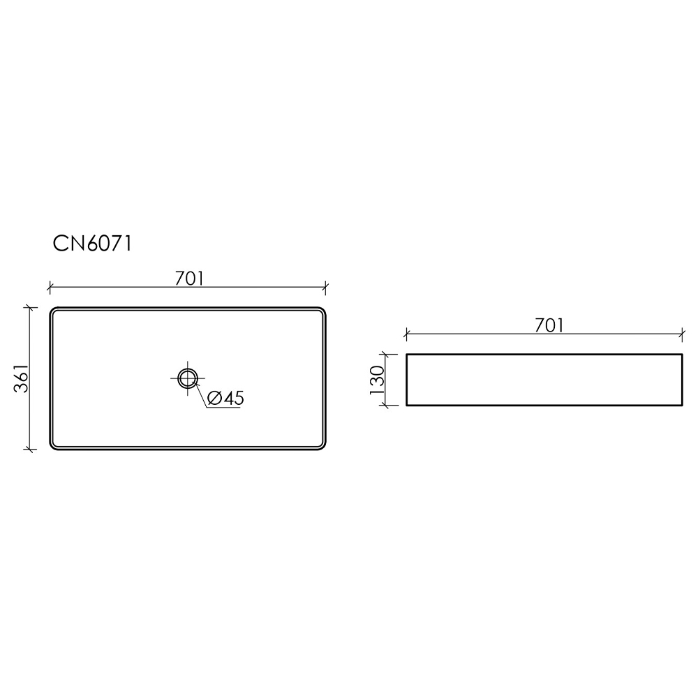 Раковина накладная Ceramica Nova Element CN6071MB черная матовая