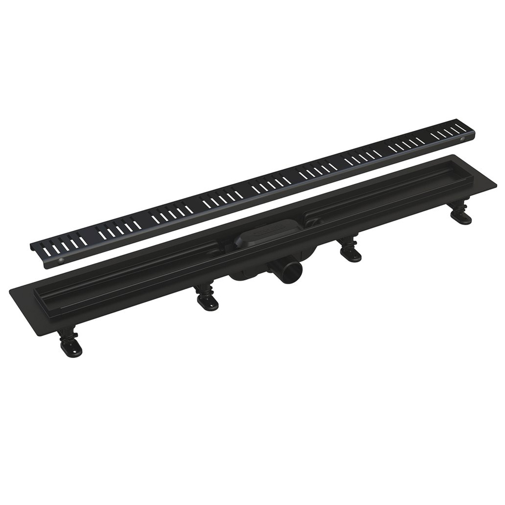 Душевой лоток AlcaPlast APZ10BLACK 850 с решеткой и опорами, черный