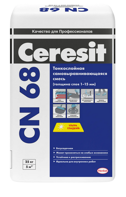 Пол наливной Ceresit CN 68 (1-15мм) 25кг 1/48