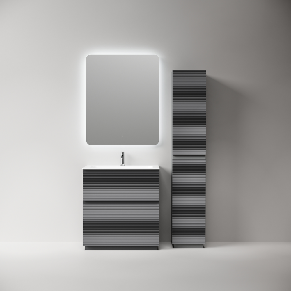 Тумба с раковиной Sancos Folk Floor 70 напольная, Grey soft