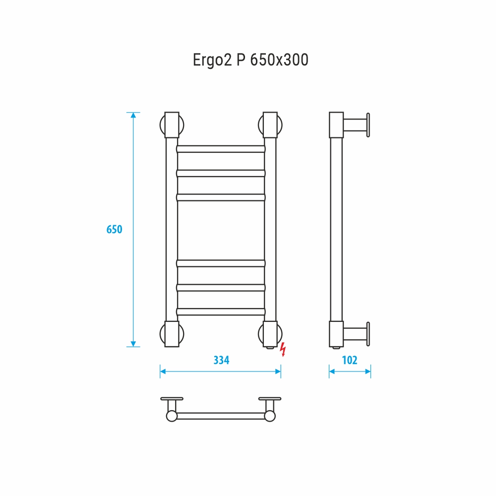 Полотенцесушитель электрический Energy Ergo2 P 65x30 см EETR0ERGO2653000000 хром