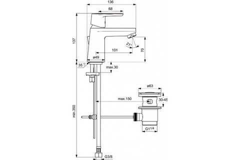 Душевой комплект Ideal Standard Vito B1132AA 2АА+В9503ААВ1132АА хром