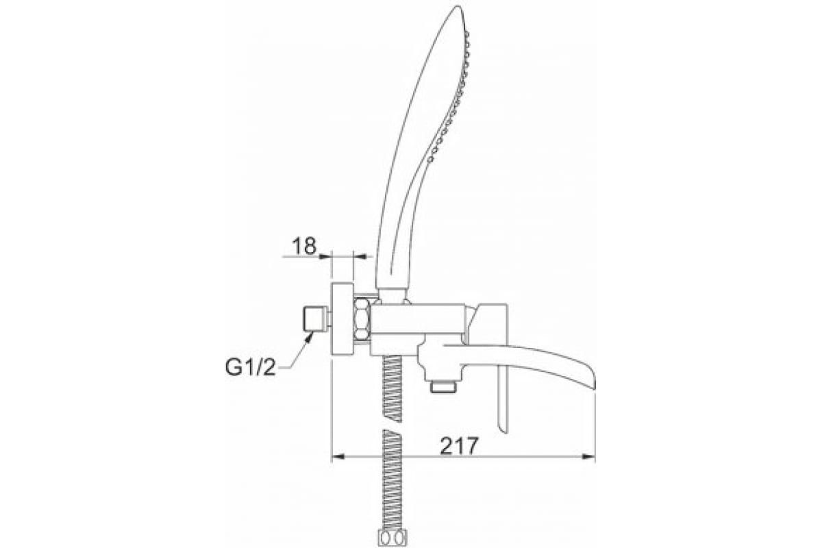Смеситель для ванны с душем Gappo G3248-8 каскадный излив, белый / хром