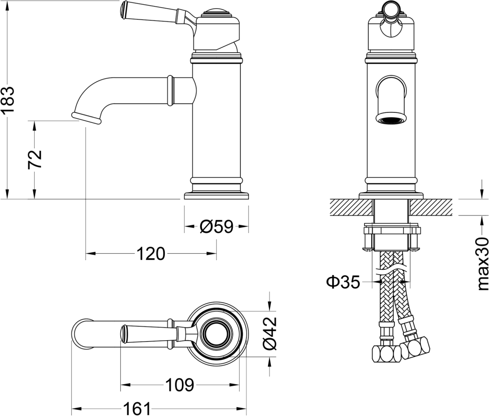 Смеситель для раковины Timo Arisa 5361/03F черный матовый