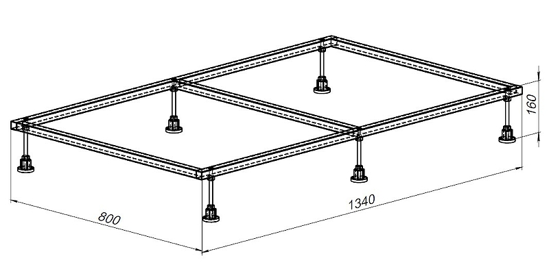 Каркас для поддона Allen Brau 140х90 8.00006