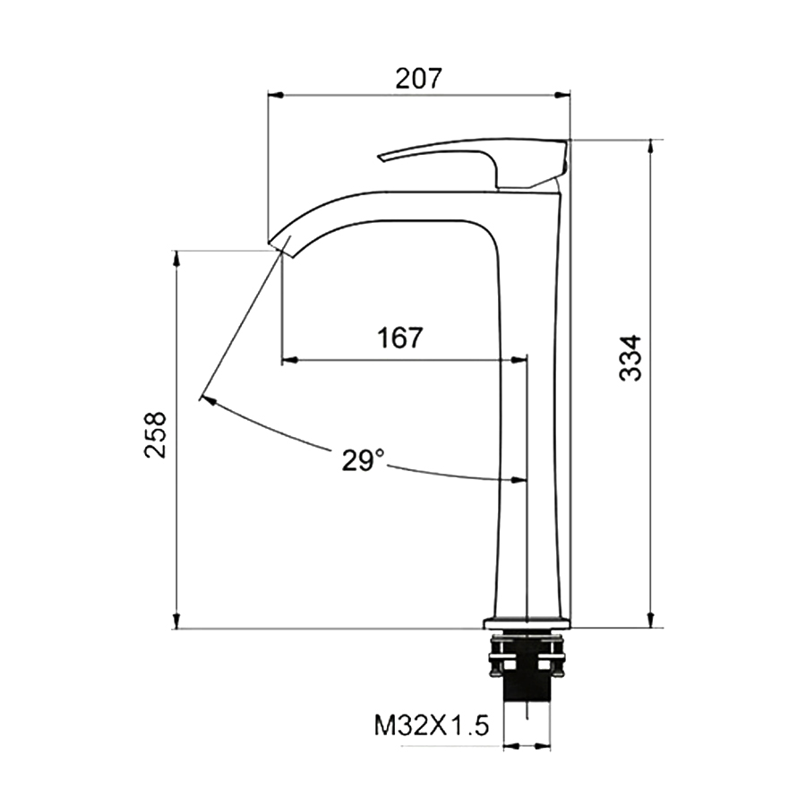 Смеситель для раковины Gappo G1007-81 хром