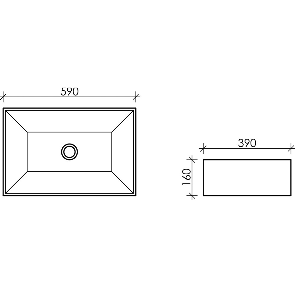 Раковина накладная Ceramica Nova Element CN5013 белая глянцевая