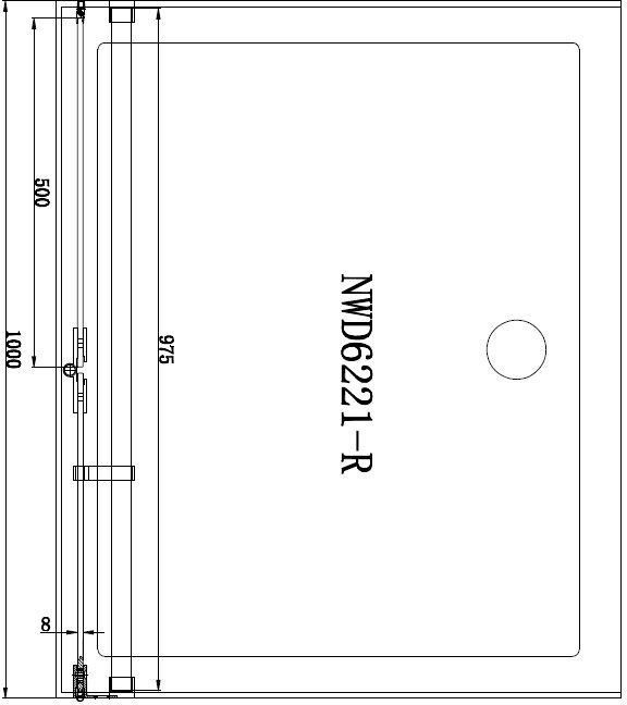 Душевая дверь в нишу Aquanet Beta 100см R NWD622 профиль хром, стекло прозрачное