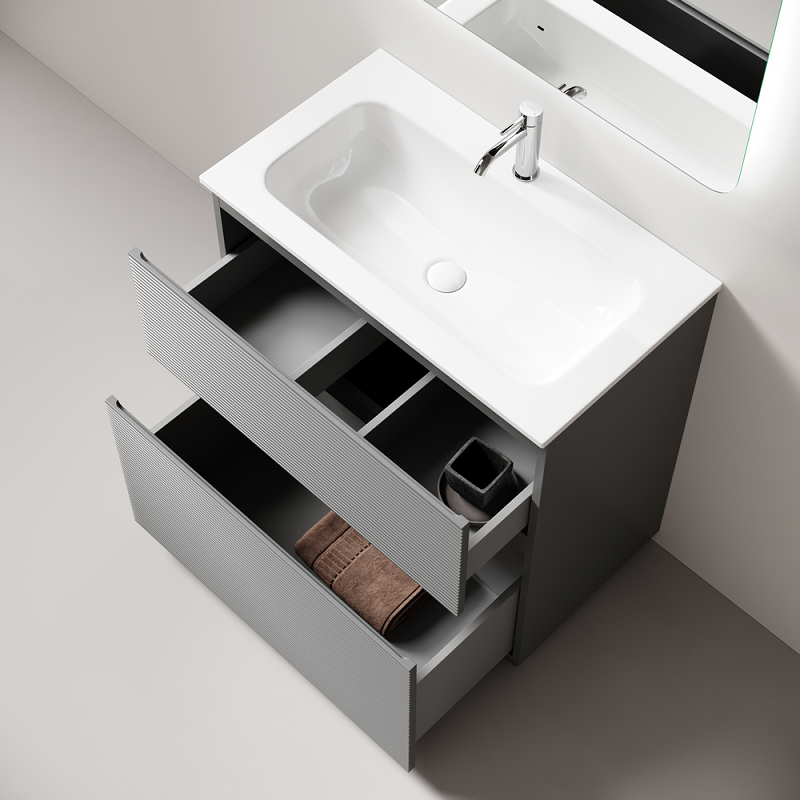 Тумба под раковину Sancos Folk Floor 80 FL80FES напольная, Ergraut soft