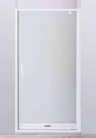 Душевая дверь в нишу Cezares 75см RELAX-75-P-Bi-L профиль белый, стекло рифленое