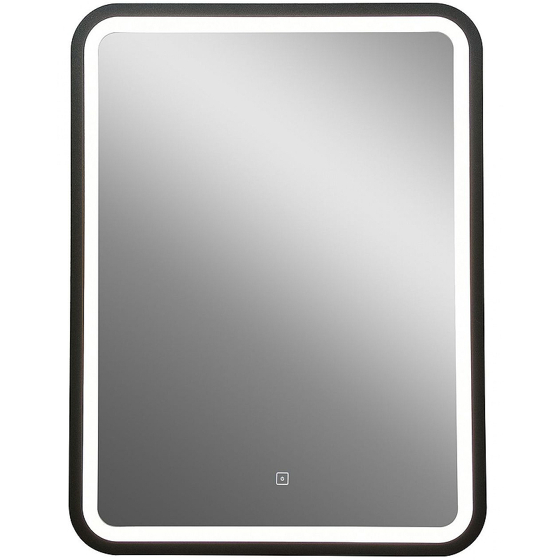 Зеркало ART&MAX Genova AM-Gen-600-800-DS-F с подсветкой, черный 