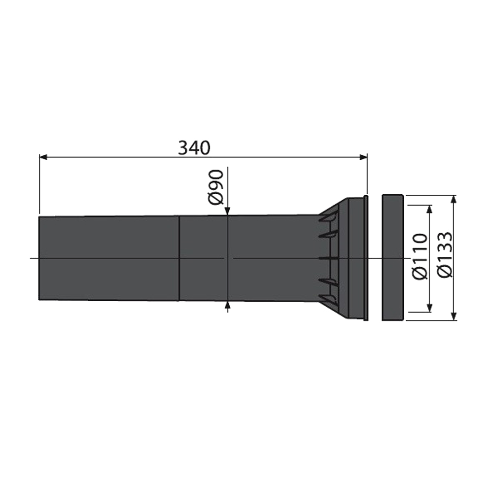 Впускной патрубок для унитаза AlcaPlast M148