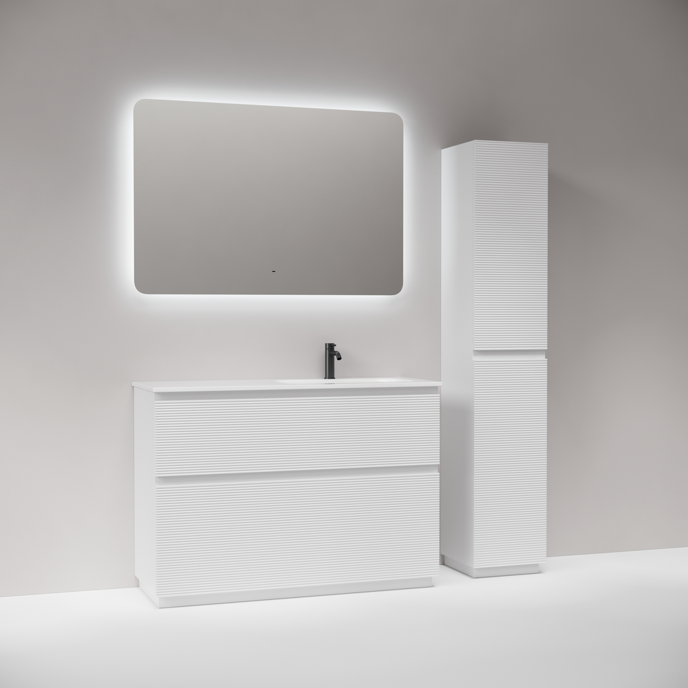 Тумба с раковиной Sancos Folk Floor 120 правая, напольная, Bianco
