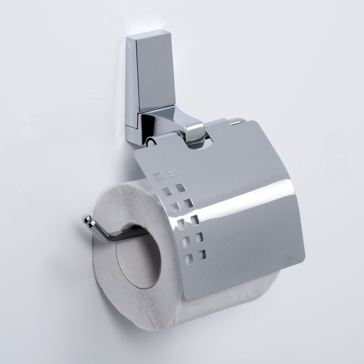 Держатель туалетной бумаги Wasserkraft Lopau K-6025 с крышкой, хром