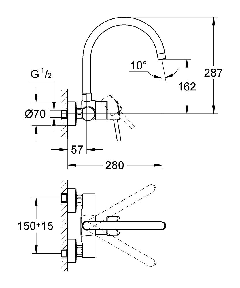 Смеситель для кухни Grohe Concetto 32667001 хром