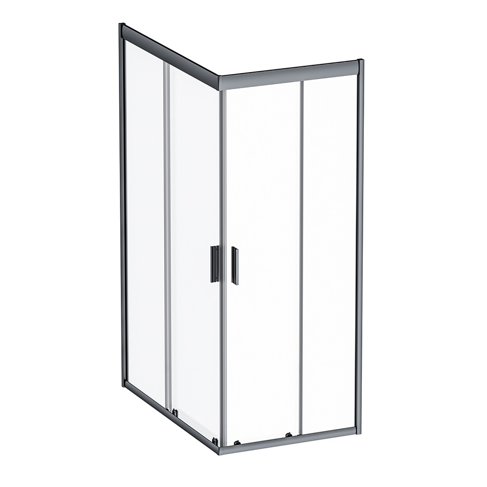 Душевой уголок AM.PM Gem 120x80см W90G-404-120280-BT профиль черный, стекло прозрачное