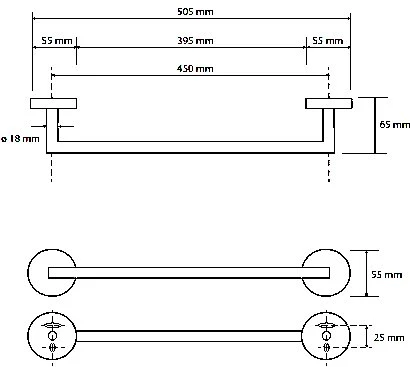 Полотенцедержатель Bemeta Graphit 156204022 графит