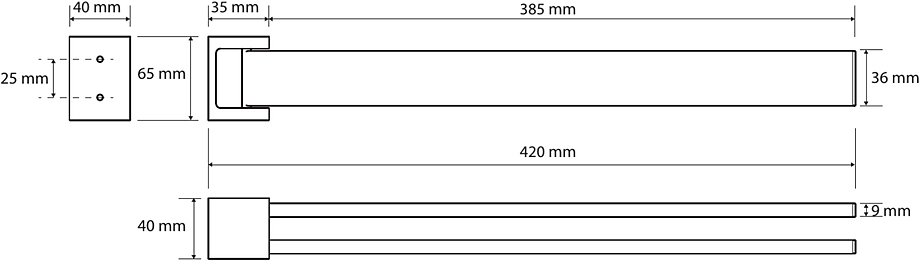 Полотенцедержатель Bemeta Gamma 145804102 поворотный, хром