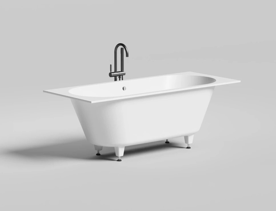 Ванна из искусственного камня Salini Ornella Axis 170x70 см 104613M белый матовый