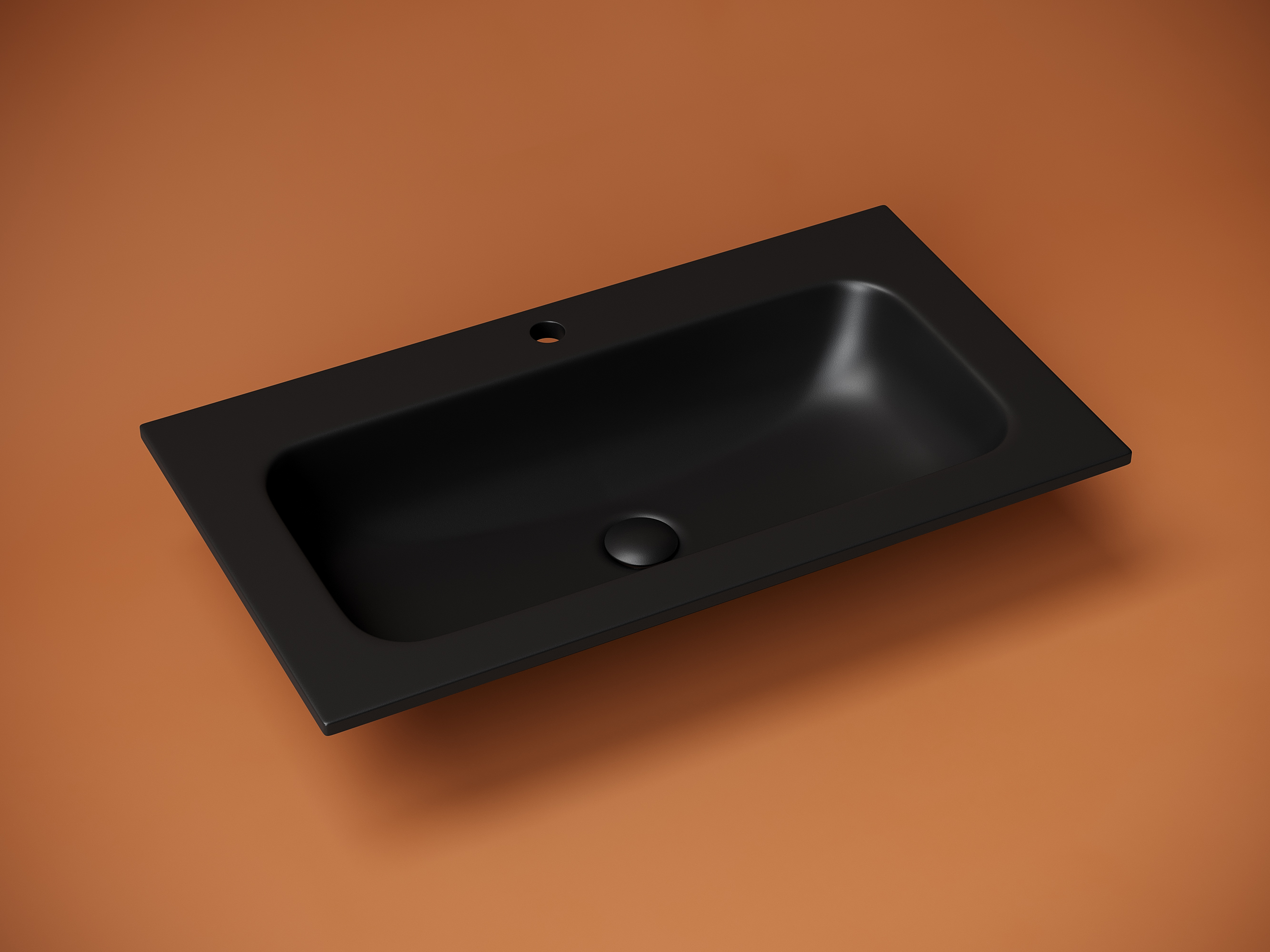 Раковина встраиваемая Ceramica Nova Grace 80см CN7012MB черная матовая