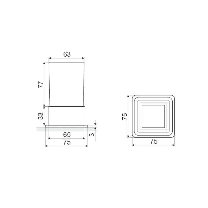 Стакан Excellent Riko Chrome DOEX.1614CR хром