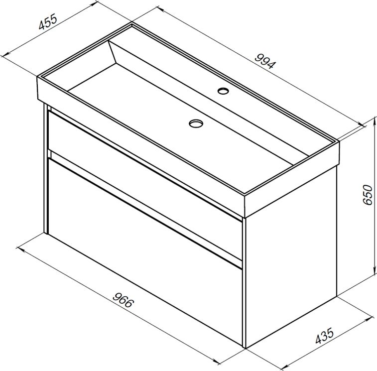 Тумба с раковиной Aquanet Nova Lite 100 245252 белая