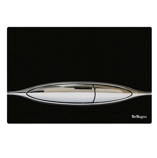 Кнопка смыва BelBagno Artcraft BB-P46001 хром/черная глянцевая