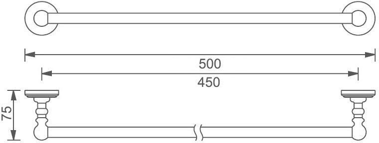 Полотенцедержатель Aquanet 4618 золото