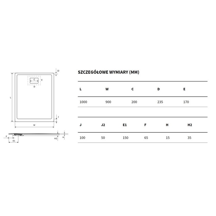 Душевой поддон Excellent Lavano 100x90см BREX.1103.100.090.CAN бежевый