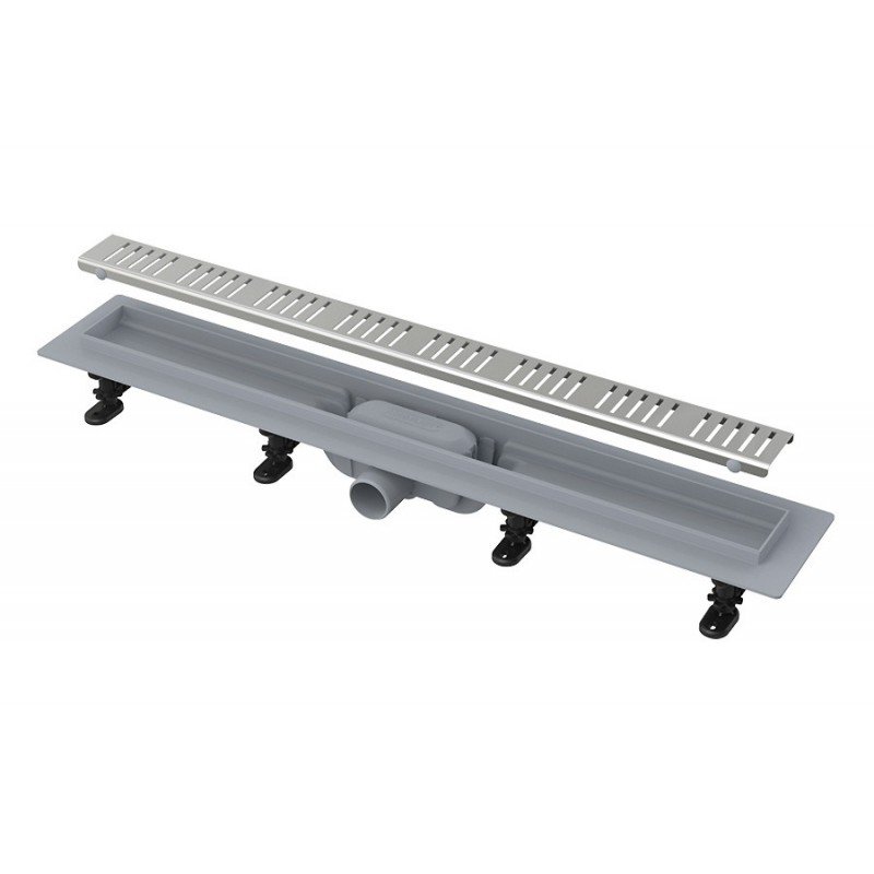 Душевой лоток AlcaPlast APZ10-Simple 550M с решеткой и опорами, хром