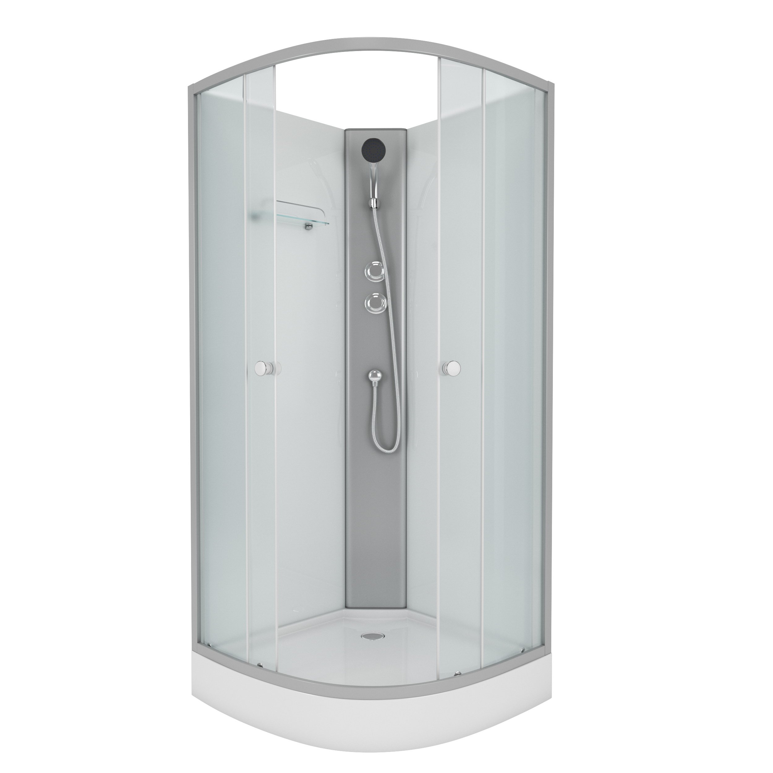 Душевая кабина Niagara Eco 90x90см NG-4301BK профиль серебро
