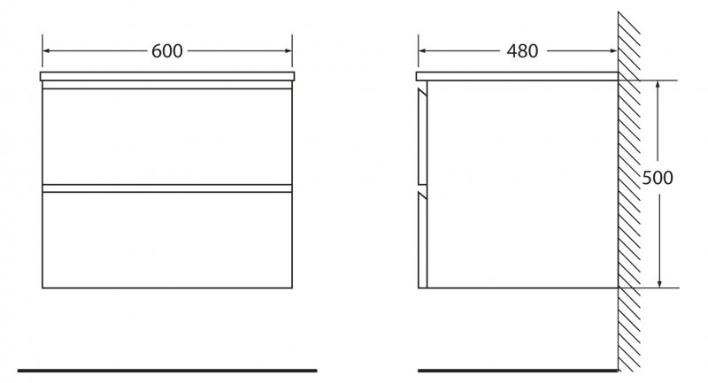 Раковина встраиваемая BelBagno Luce 60см BB600AB белая