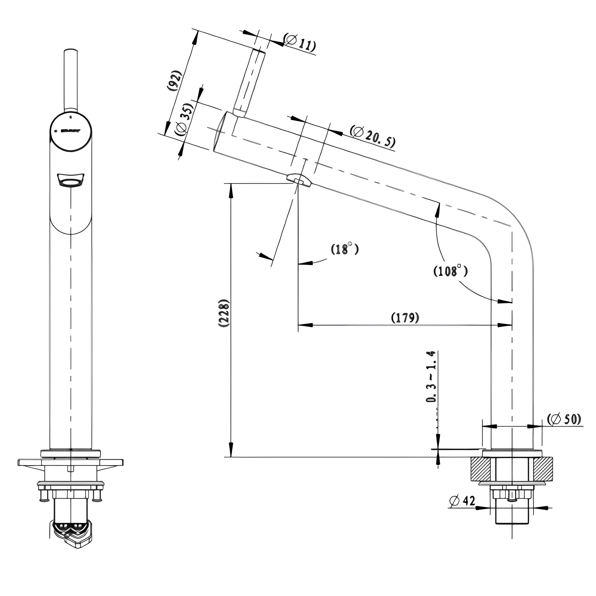 Смеситель для кухни Bravat Ozen F7354388CP-ENG хром