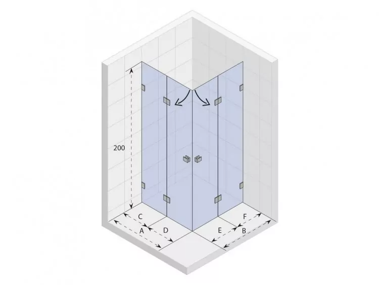 Душевой уголок Riho SZ Scandic NXT X207 90х90см G001100120 профиль хром, стекло прозрачное