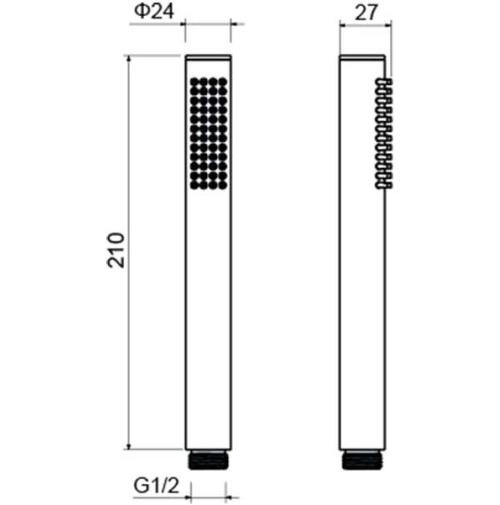 Душевая лейка Aquatek Европа AQ2002MB черный матовый