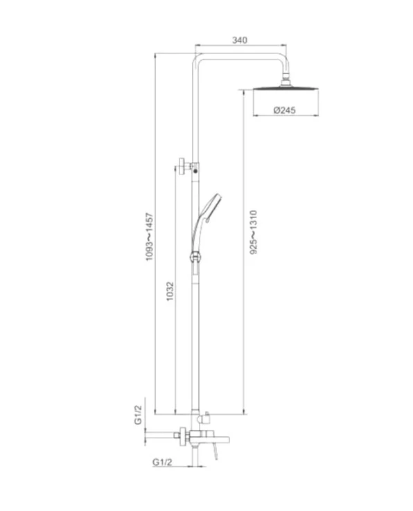 Душевая стойка Gappo G99-30 G2499-30 хром