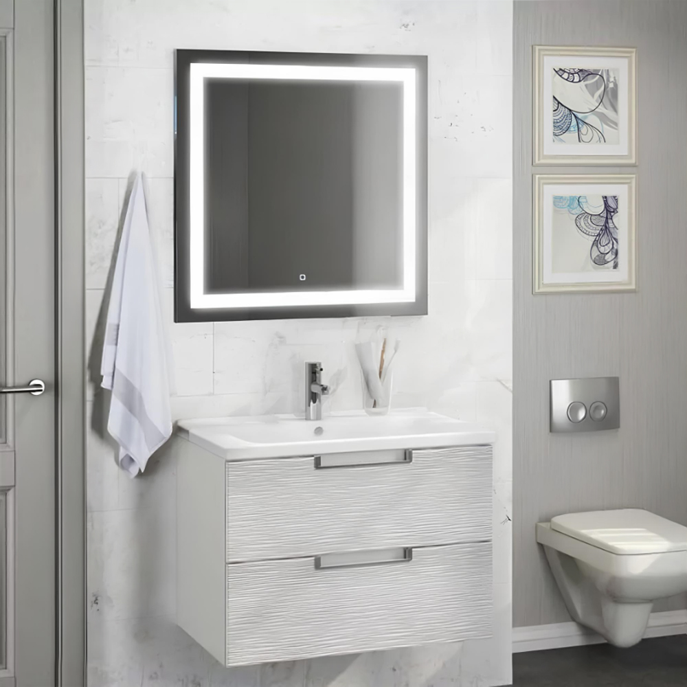 Зеркало Comforty Квадрат 75 00004140521CF с подсветкой и сенсором