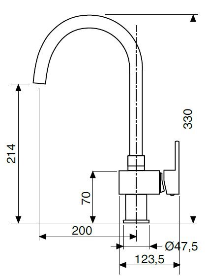 Смеситель для раковины Cezares Unika UNIKA-LSM1-A-02-W0 бронза