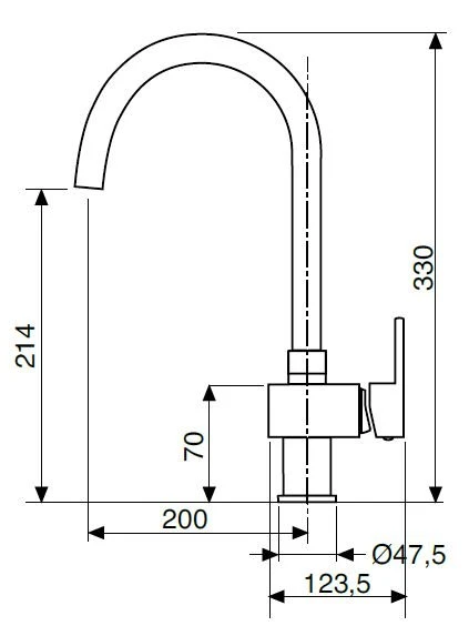 Смеситель для раковины Cezares Unika UNIKA-LSM1-A-03/24-W0 золото