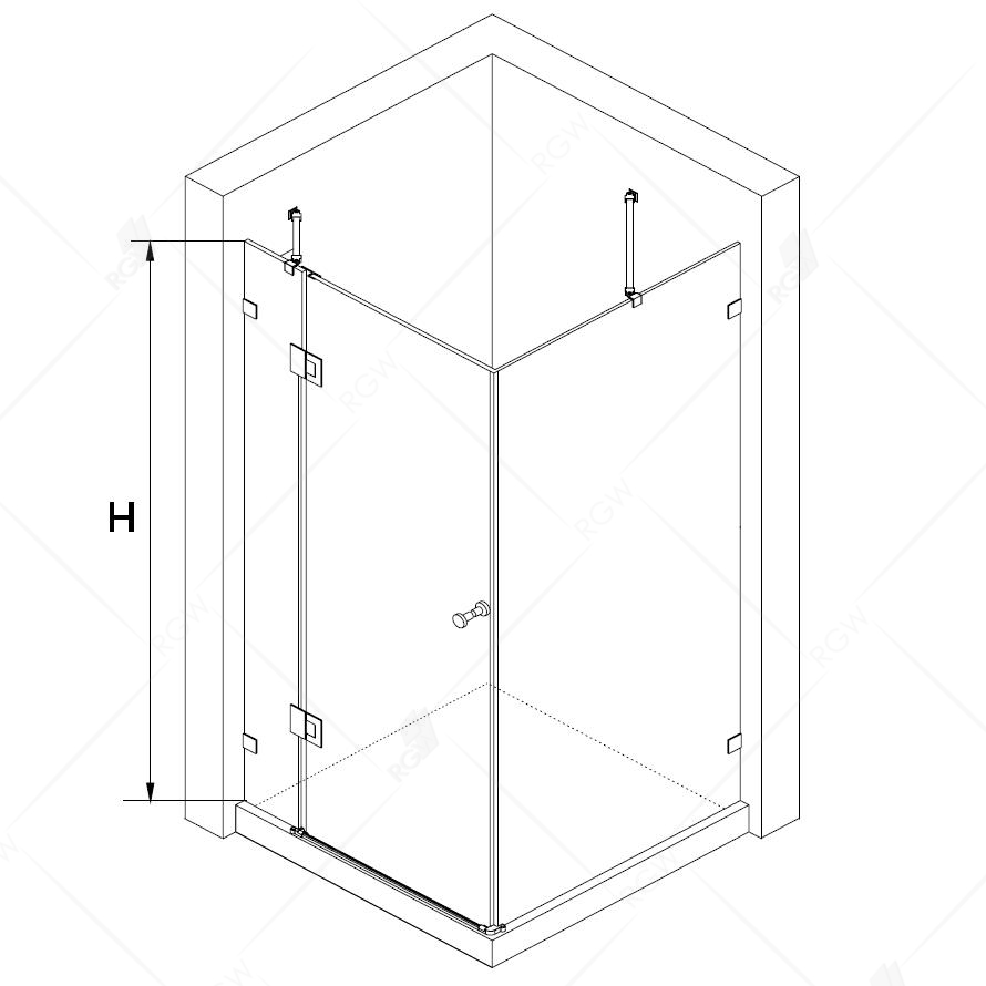 Душевой уголок RGW Hotel HO-044 100x120см 350604402-11 профиль хром, стекло прозрачное