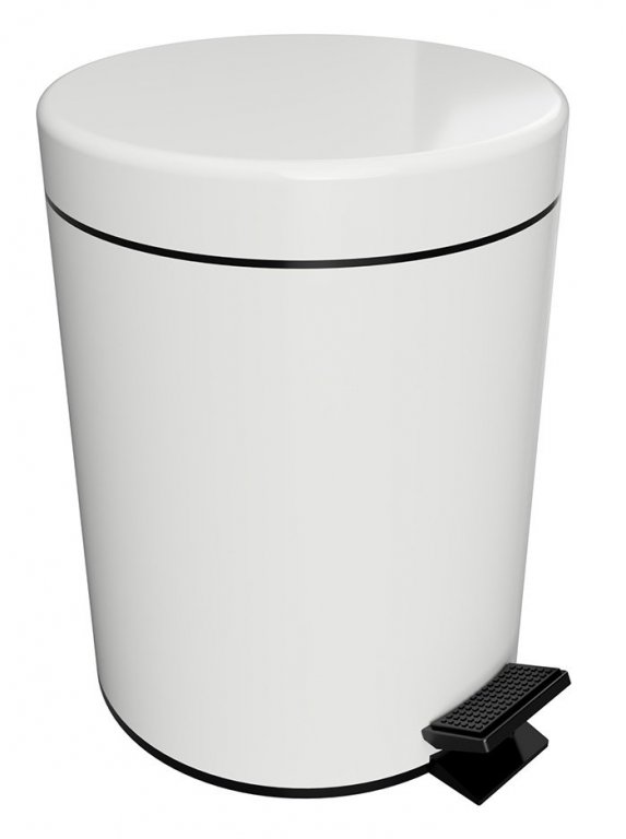Ведро для мусора Bemeta White 104315014 5L белое глянец