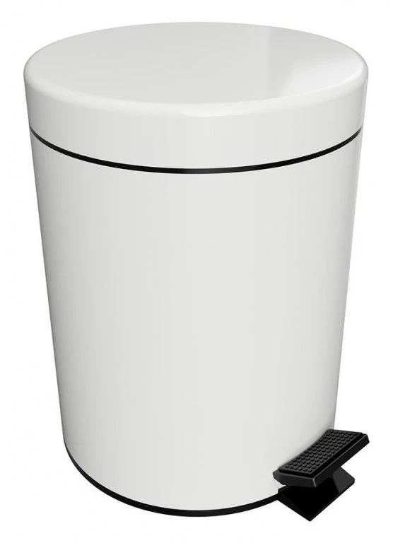 Ведро для мусора Bemeta White 104315014 5L белое глянец