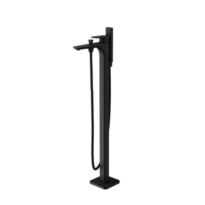 Напольный смеситель для ванны с душем Excellent Keria Black AREX.2055BL черный матовый