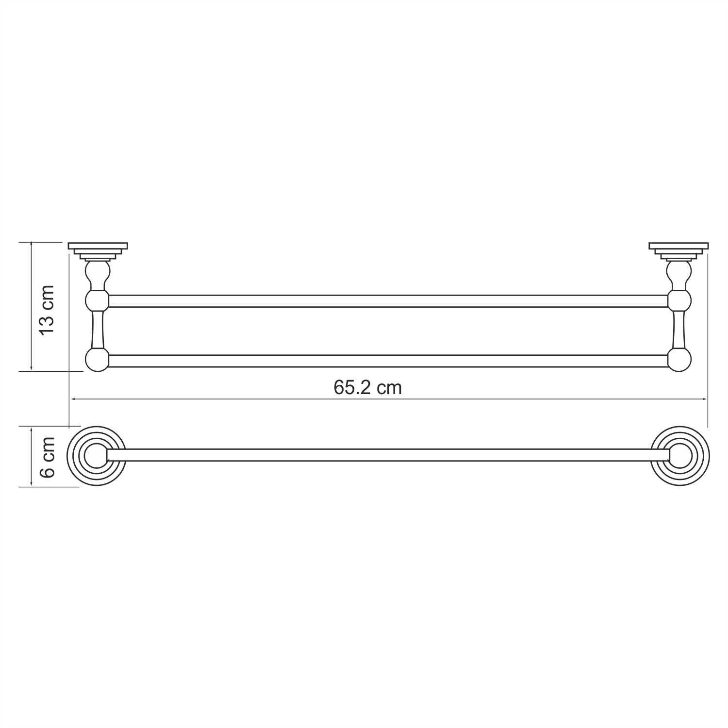 Полотенцедержатель Wasserkraft Ammer K-7040 хром 