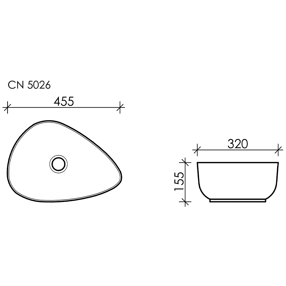 Раковина накладная Ceramica Nova Element CN5026 белая глянцевая