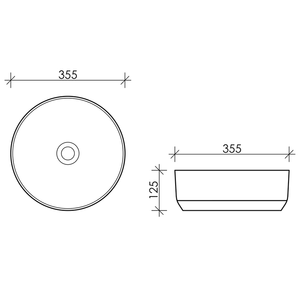 Раковина накладная Ceramica Nova Element CN6005 белая глянцевая