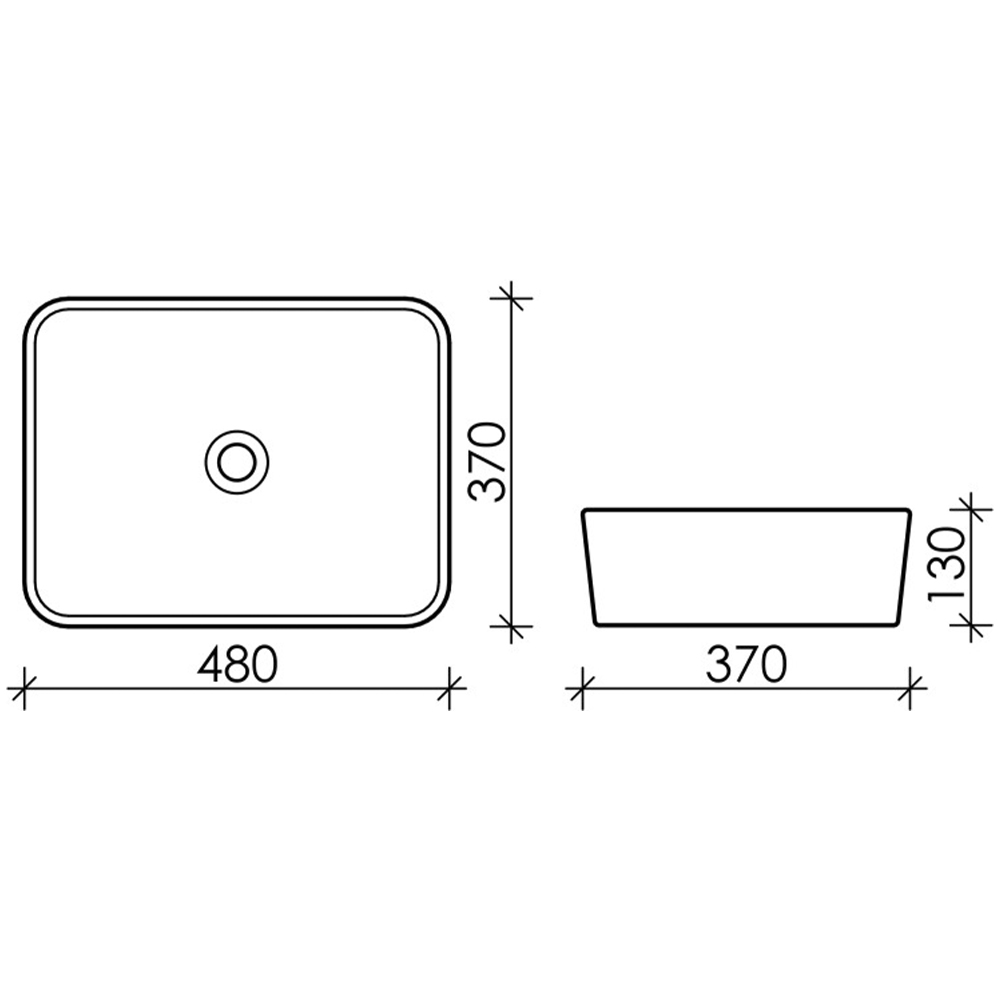 Раковина накладная Ceramica Nova Element CN6037 белая глянцевая