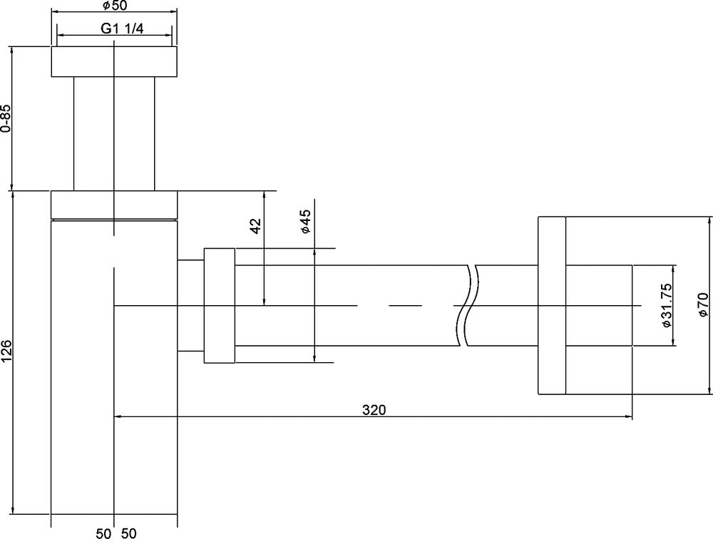 Сифон для раковины Timo 959/00L хром