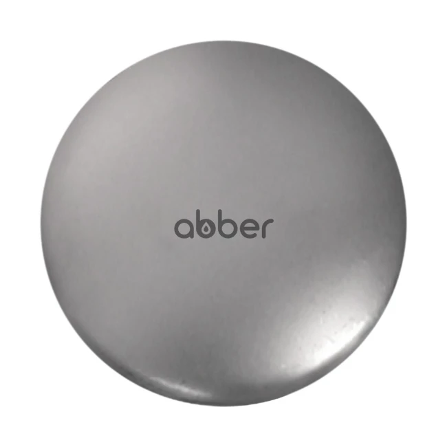Накладка на слив для раковины ABBER AC0014MS серебряная матовая, керамика